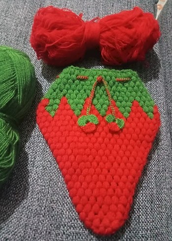 Nakışlı Çok Renkli çilek lif - Görsel 4