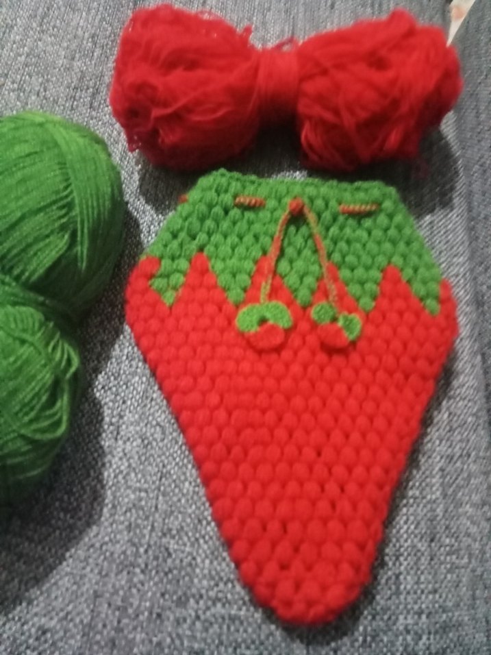 Nakışlı Çok Renkli çilek lif - Görsel 5