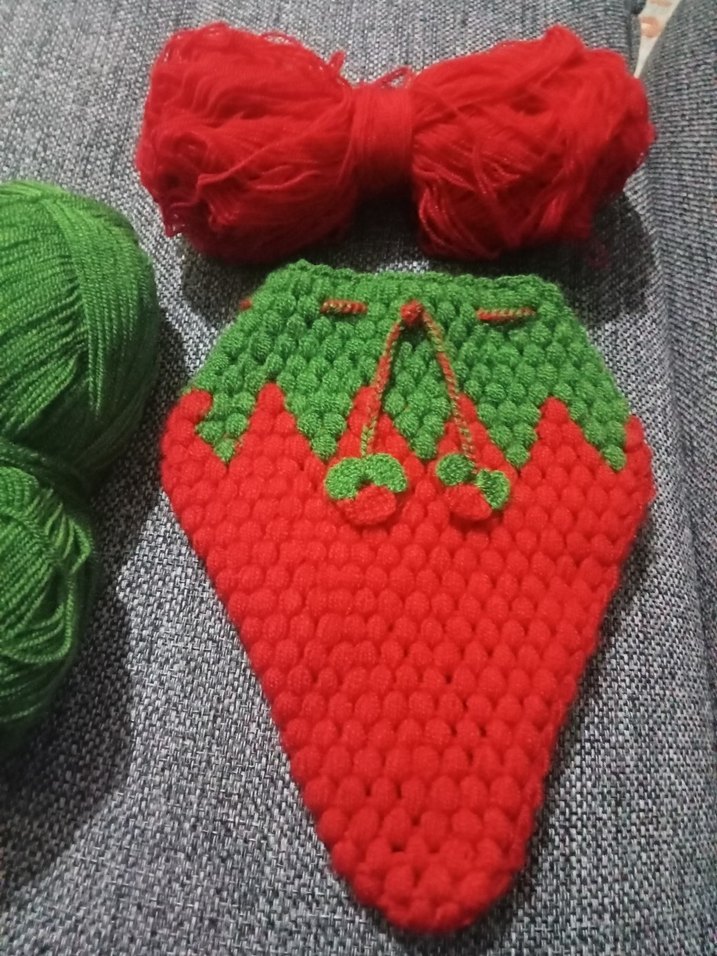 Nakışlı Çok Renkli çilek lif - Görsel 4