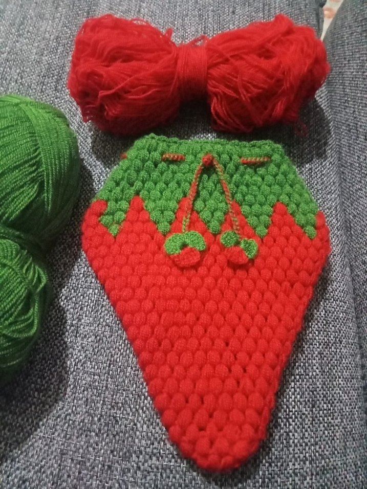 Nakışlı Çok Renkli çilek lif - Görsel 3