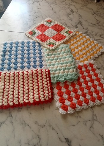 Renkli Örgü Banyo lifleri - Görsel 3