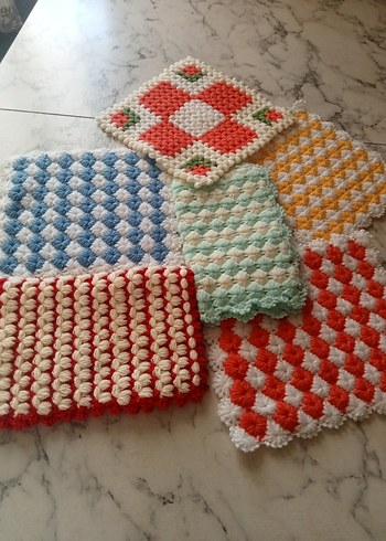 Renkli Örgü Banyo lifleri - Görsel 2