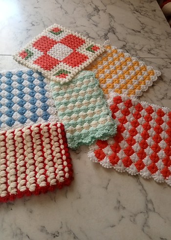 Renkli Örgü Banyo lifleri - Görsel 5