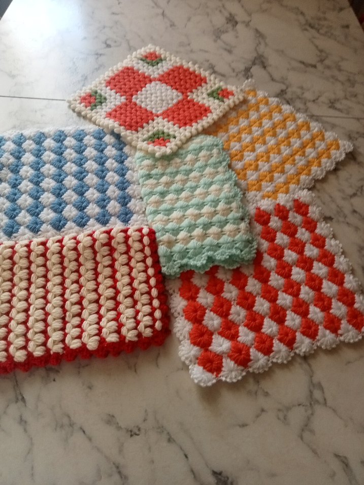 Renkli Örgü Banyo lifleri - Görsel 4