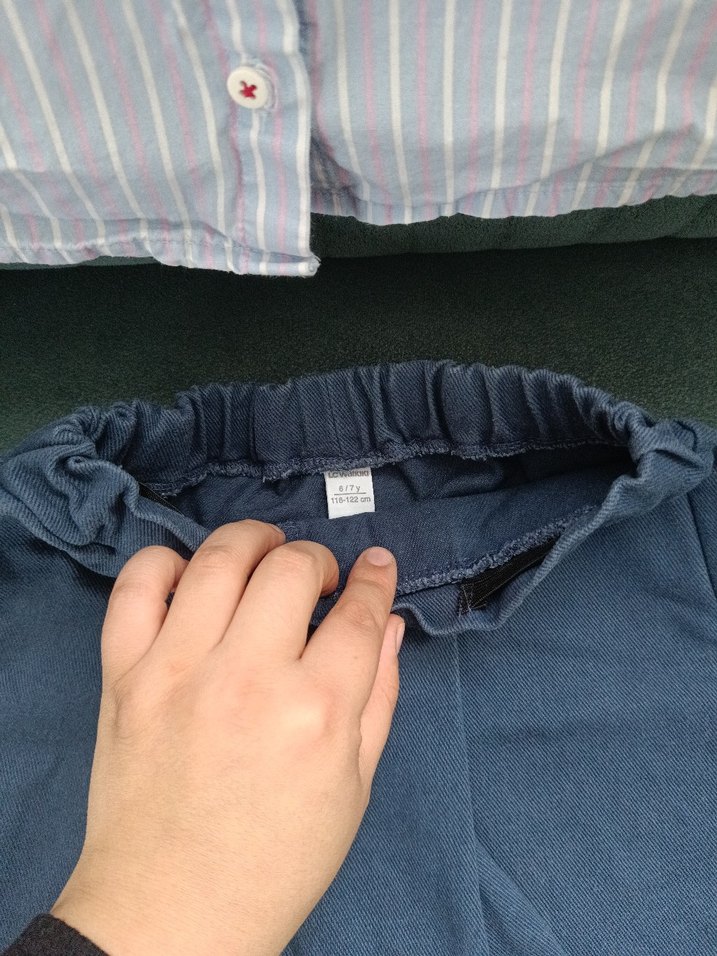 Kız Çocuk Gri Düğmeli Uzun Kollu Bluz - Görsel 3