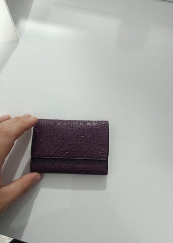 Mor Deri Kadın Cüzdanı Velcro Kapanışlı - Görsel 2