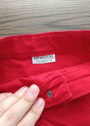 Kız Çocuk Kırmızı Volanlı Etek - Görsel 3