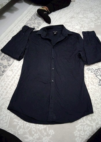 H&M Slimfit Siyah Erkek Gömlek Rozeti - Görsel 2