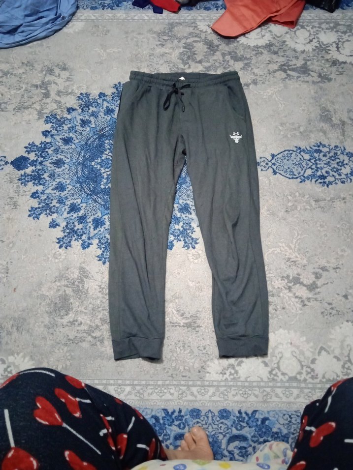 Erkek Gri Dar Kesim Fermuarlı Eşofman Altı - Görsel 2