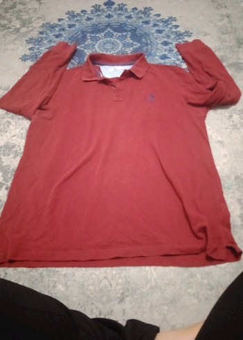 Kırmızı Uzun Kollu Polo Tişört - Görsel 3