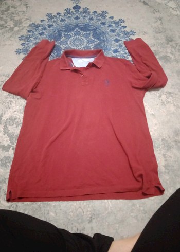 Kırmızı Uzun Kollu Polo Tişört - Görsel 4