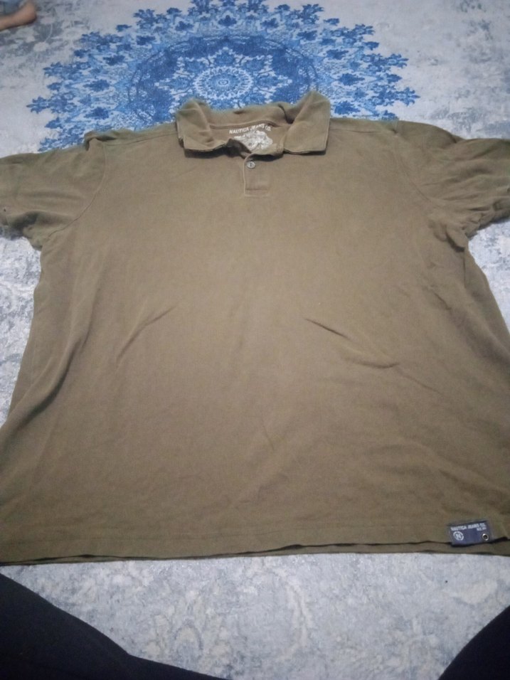 Düğmeli Uzun Kollu Kahverengi Polo Tişört - Görsel 2