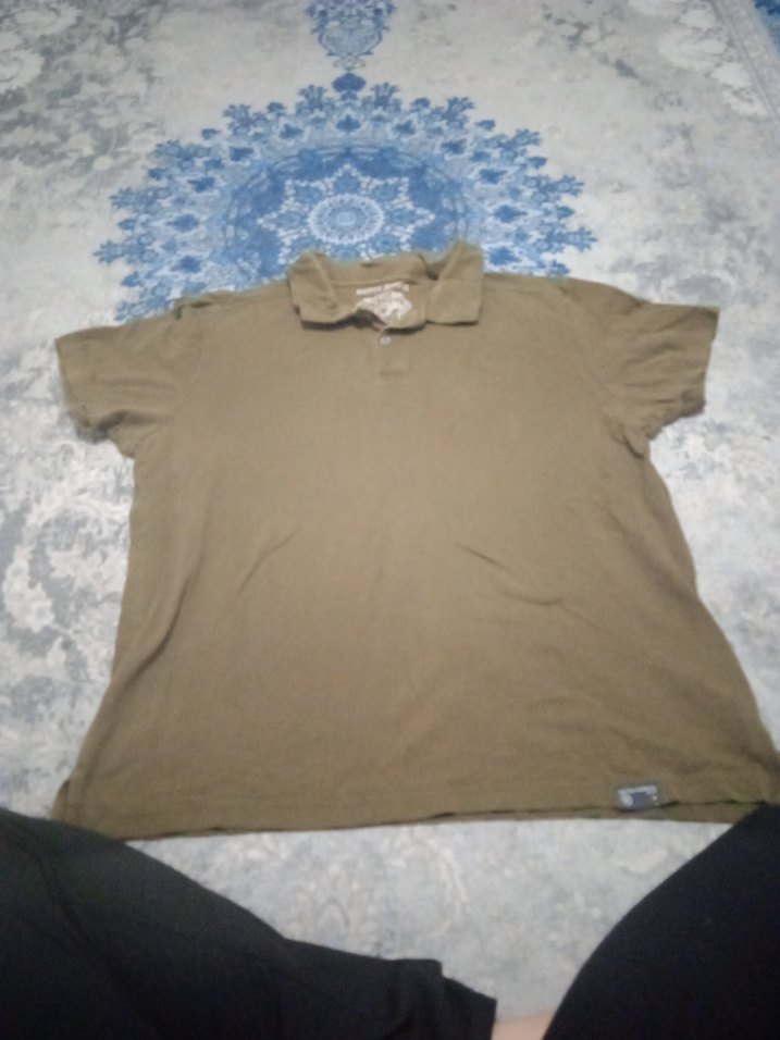 Düğmeli Uzun Kollu Kahverengi Polo Tişört - Görsel 3