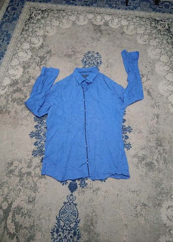 Mavi Denim Kısa Kollu Erkek Gömlek - Görsel 3