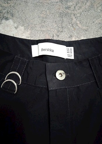 Siyah Kemerli Geniş Kesim Kadın Pantolon - Görsel 3