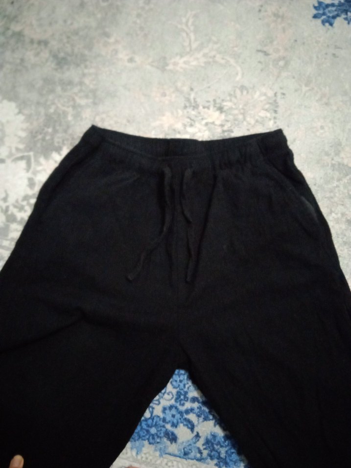 siyah  Bol Kesim Kadın Kot Pantolon - Görsel 3