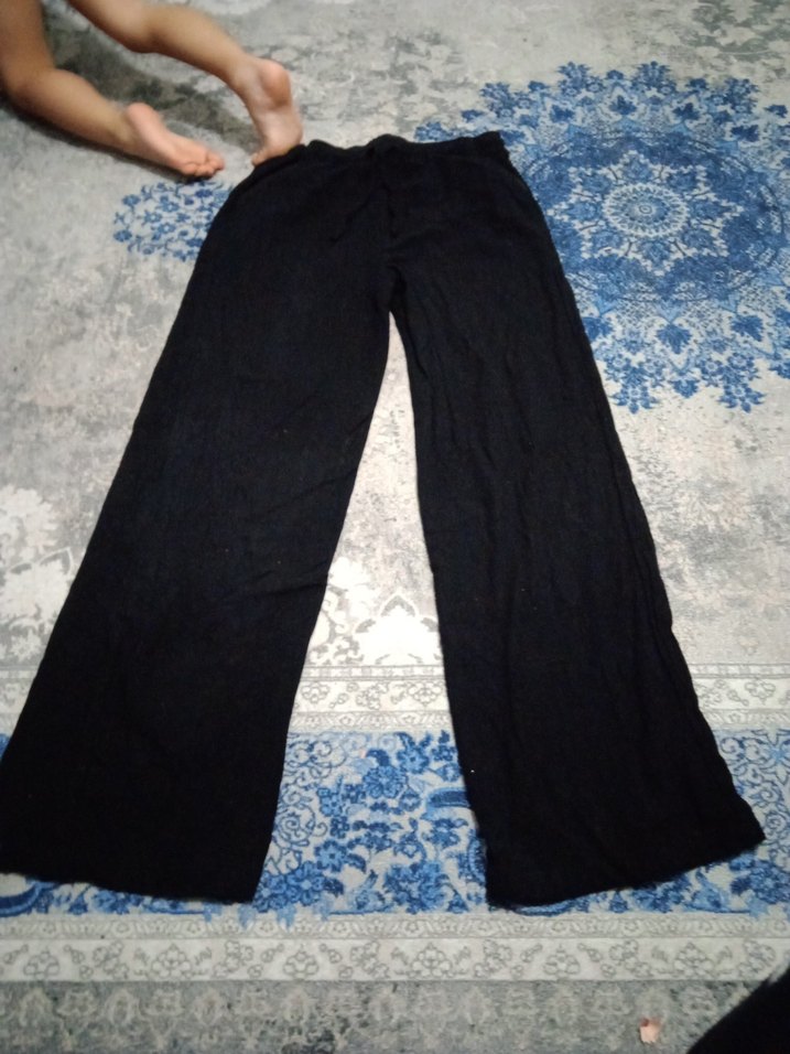 siyah  Bol Kesim Kadın Kot Pantolon - Görsel 2