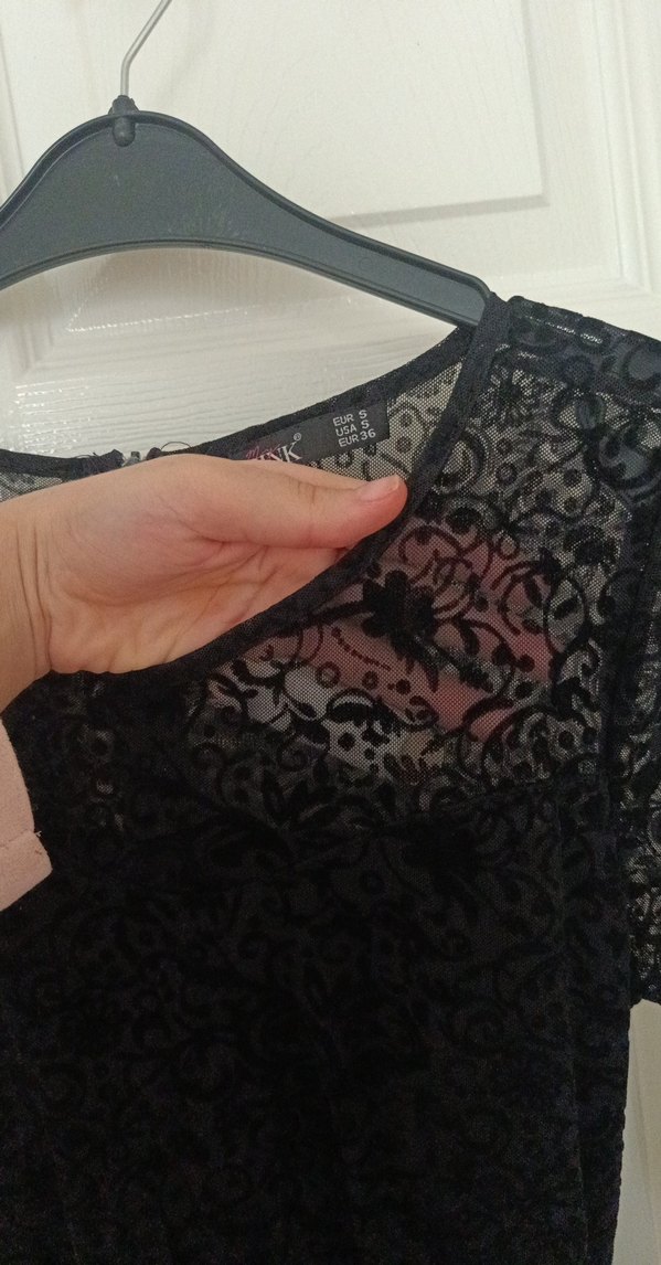 Siyah Dantel Uzun Kollu Gotik Abiye Elbise - Görsel 2