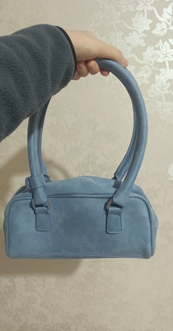 Mavi Süet Kadın Çanta - Görsel 3