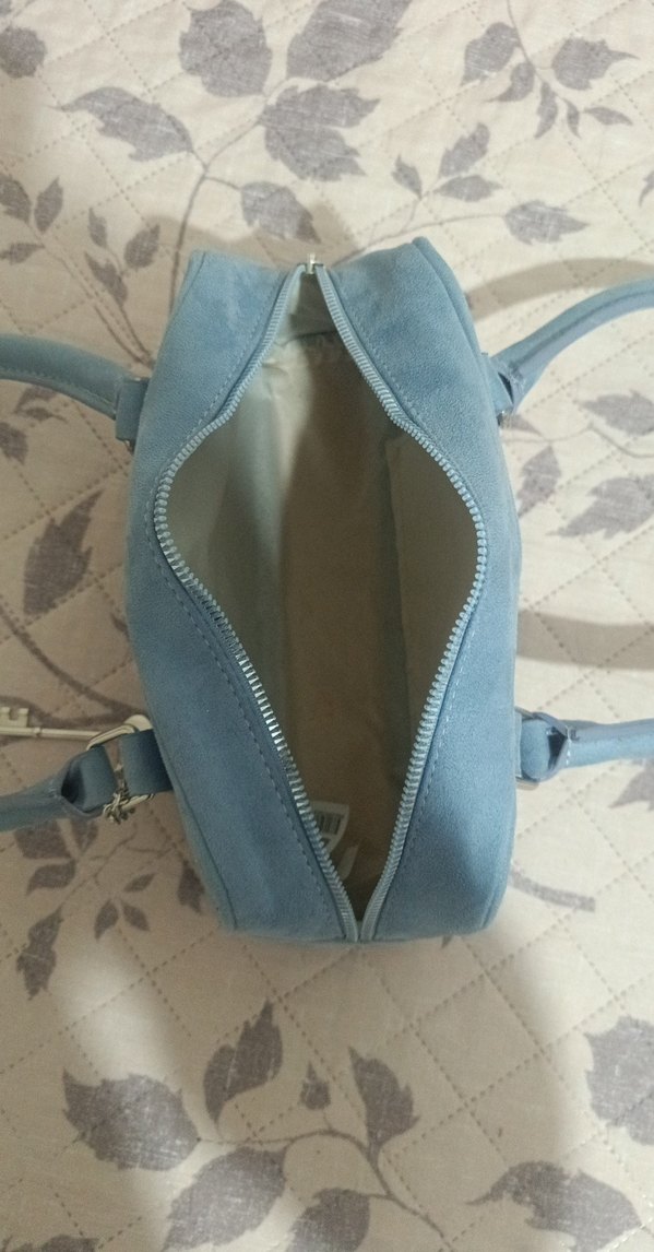 Mavi Süet Kadın Çanta - Görsel 4