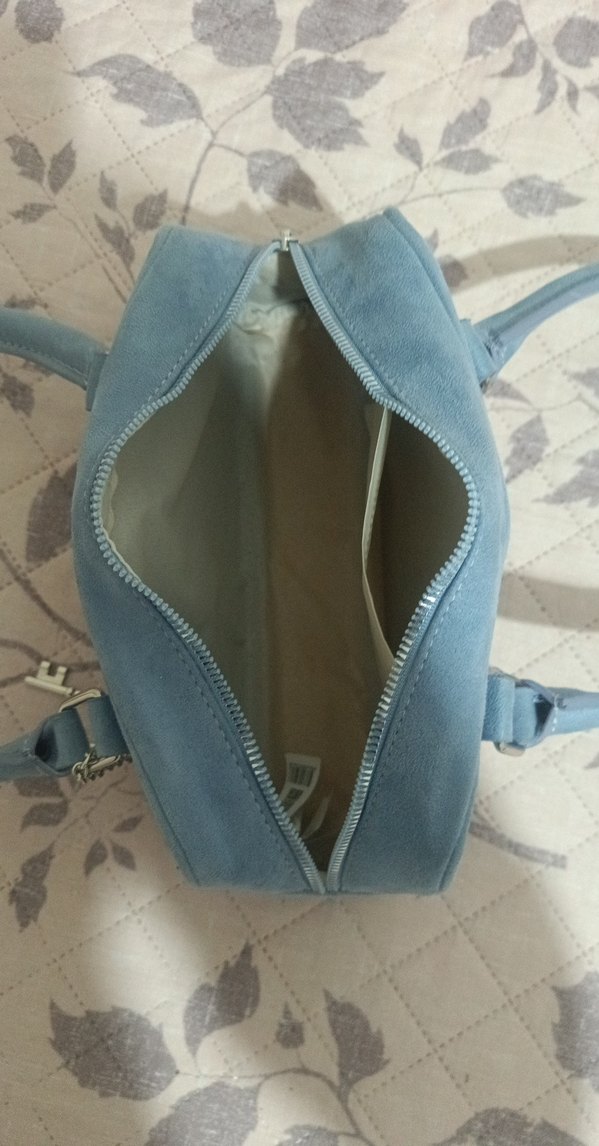 Mavi Süet Kadın Çanta - Görsel 5