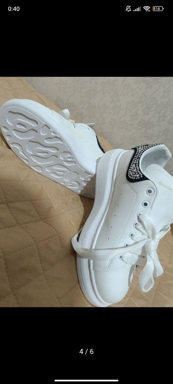 Alexander McQueen Beyaz Bağcıklı Spor Ayakkabı - Görsel 4