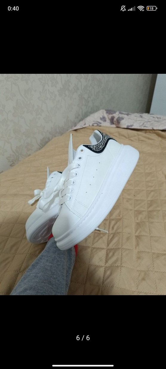 Alexander McQueen Beyaz Bağcıklı Spor Ayakkabı - Görsel 2