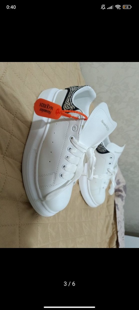 Alexander McQueen Beyaz Bağcıklı Spor Ayakkabı - Görsel 5