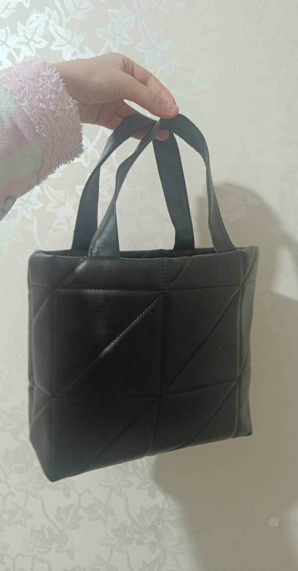 Siyah Deri Tokalı Kadın Çanta - Görsel 2