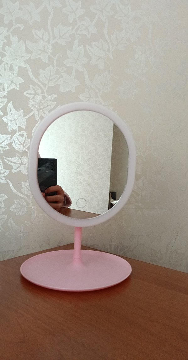 Pastel Pembe Masaüstü Makyaj Aynası - Görsel 2