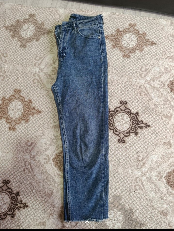 Rahat Kesim Mavi Denim Kadın Pantolon - Görsel 2