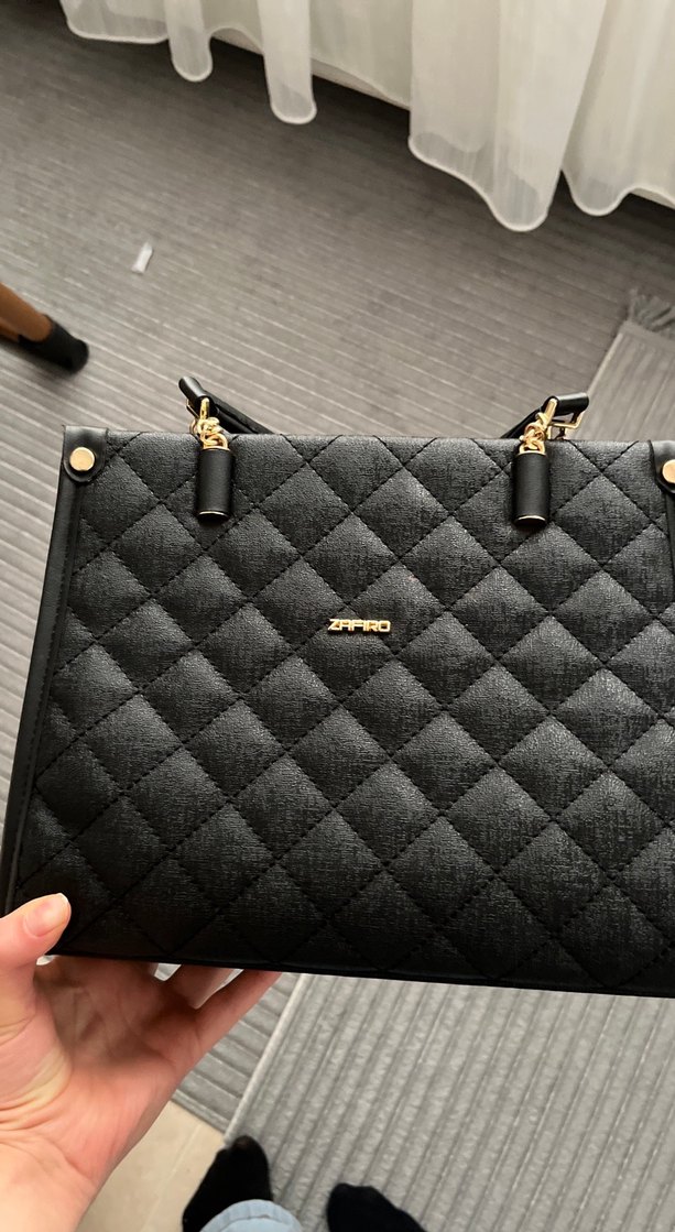 Siyah Deri Kapitone Kadın Çanta - Görsel 2