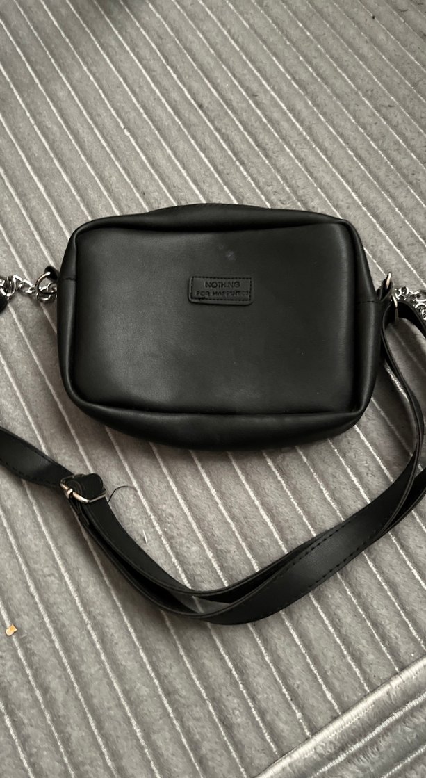 Siyah Deri Kadın Çapraz Çanta - Görsel 2