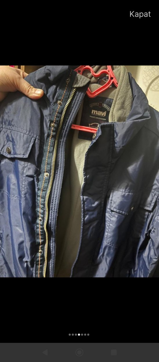 Erkek Mavi mont - Görsel 3