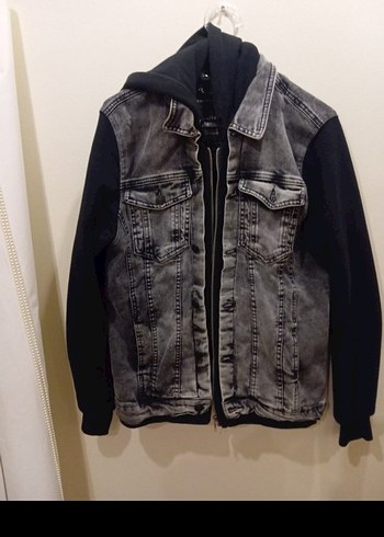 CB Made in italy Denim Kapusonlu Kot Mont