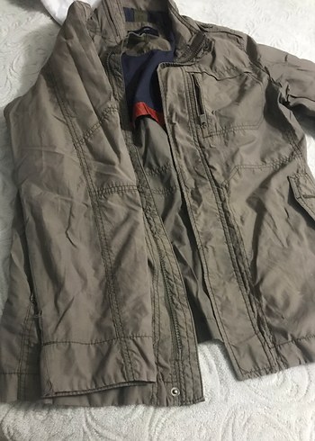 Erkek  haki Kemerli Keten Ceket - Görsel 2