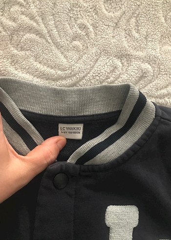 Gri Baskılı Düğmeli Erkek Çocuk Ceket - Görsel 3