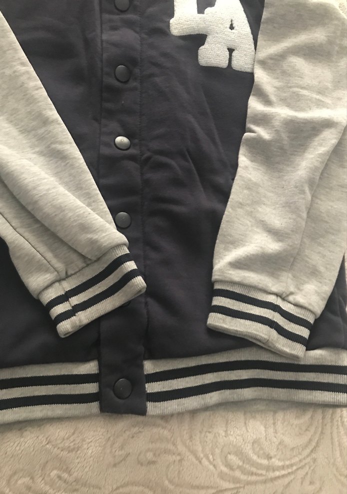 Gri Baskılı Düğmeli Erkek Çocuk Ceket - Görsel 2