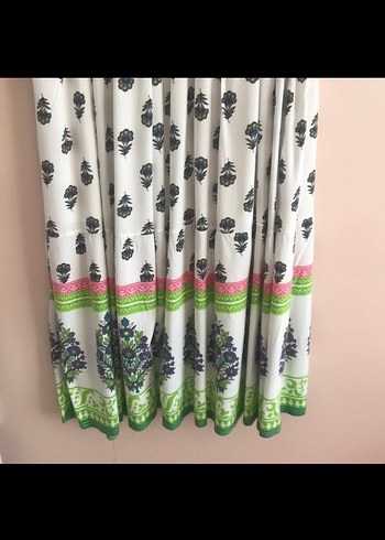 Püsküllü Bohem Uzun Kollu V Yaka Elbise - Görsel 2