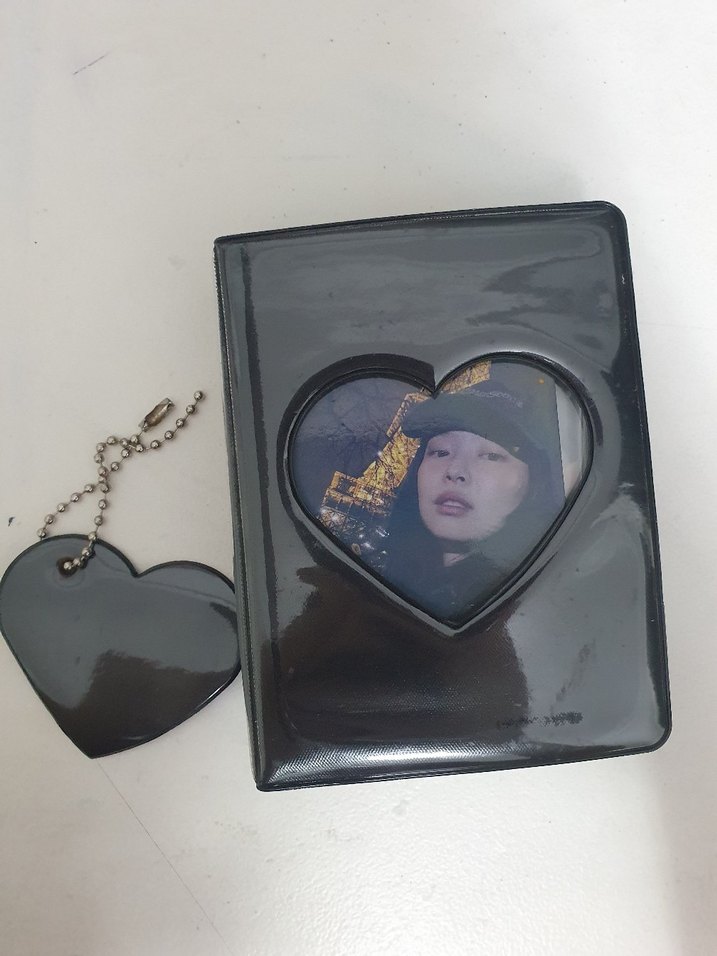 siyah kalp figürlü fotoraf albümü - Görsel 2