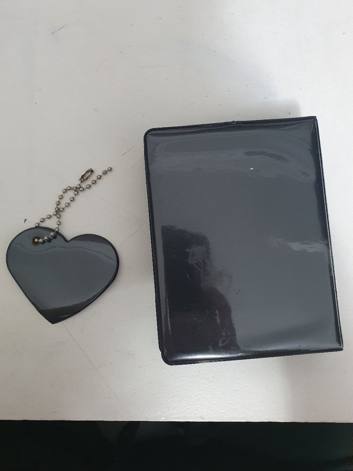 siyah kalp figürlü fotoraf albümü - Görsel 3