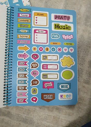 Renkli Kedi Desenli Spiralli Defter - Görsel 3