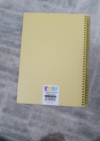 Sarı Pastel Renkli Kalın karton kapaklı Spiralli Defter - Görsel 2