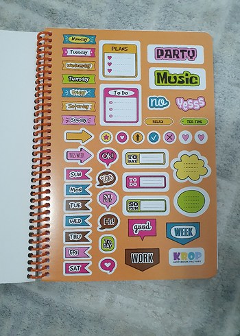 Pastel Renkli Rilakkuma Spiralli Defter - Görsel 3