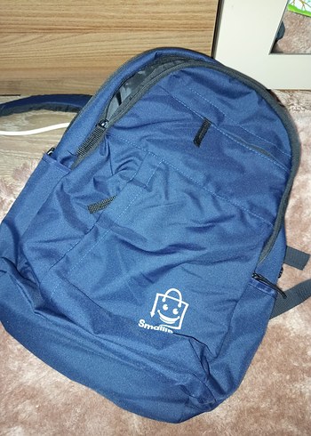 Kadın Lacivert Fermuarlı Sırt Çantası - Görsel 4