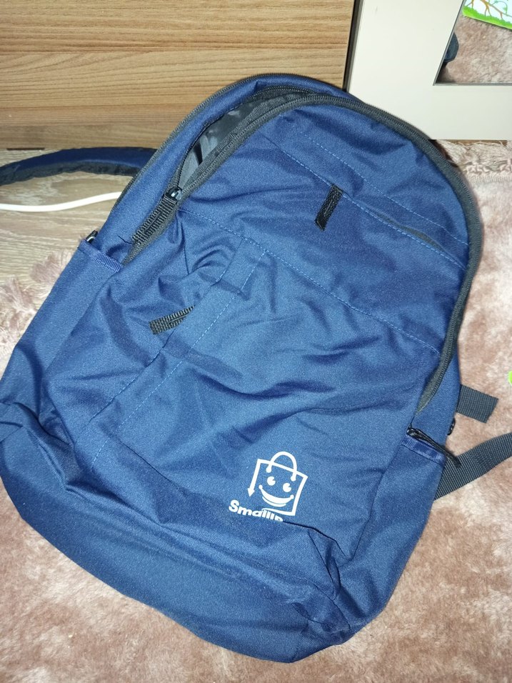 Kadın Lacivert Fermuarlı Sırt Çantası - Görsel 4