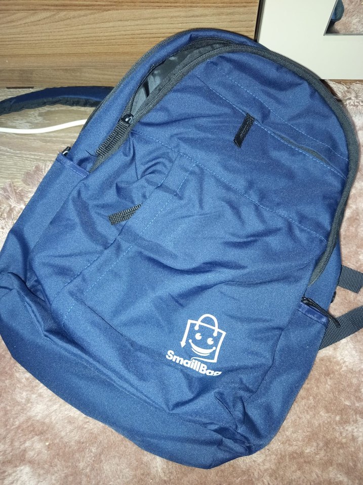 Kadın Lacivert Fermuarlı Sırt Çantası - Görsel 3