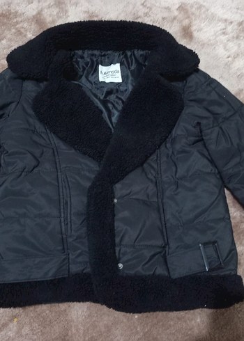 Siyah Kürklü Kadın Kışlık Mont - Görsel 3