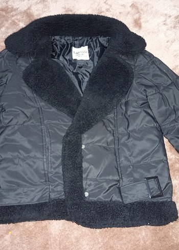 Siyah Kürklü Kadın Kışlık Mont - Görsel 2