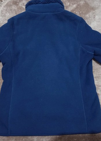 Fermuarlı Mavi Kadın Polar Ceket - Görsel 10